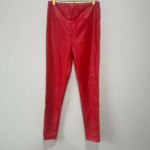 Popular 21 Faux Red Leather Leggings, Womens Sz M
